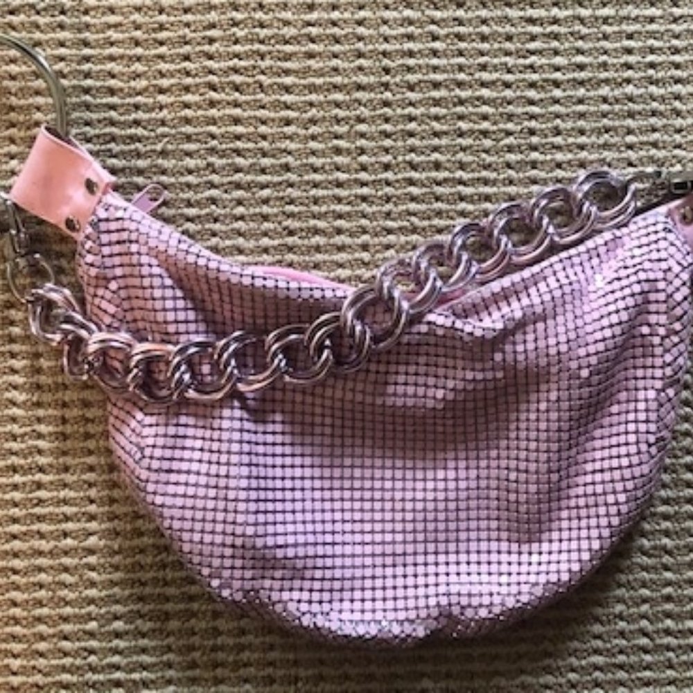 Pink Metal Evening Bag